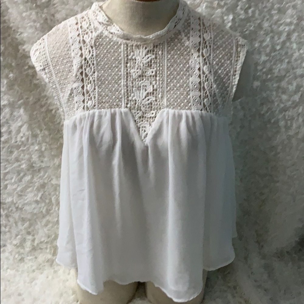Zara beautiful vintage inspired sleeveless top